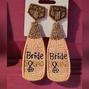 The cutest bride earrings